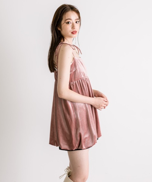 OLIVE des OLIVE（オリーブデオリーブ）の「肩リボンバルーンキャミ　1032040090（チュニック・レディース・アイボリー/ブラック/ピンク・FREE）」の21枚目の写真