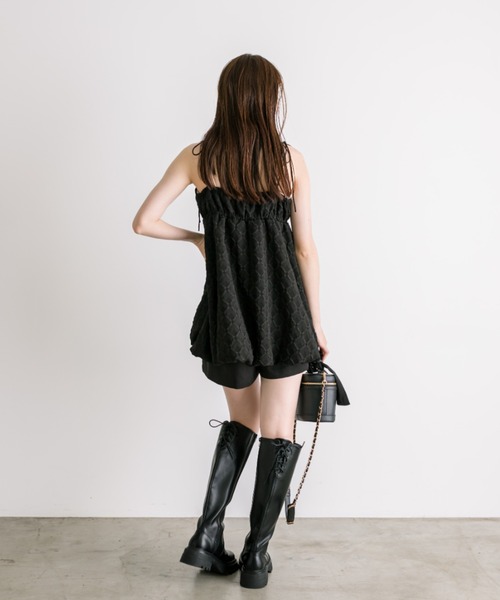 OLIVE des OLIVE（オリーブデオリーブ）の「肩リボンバルーンキャミ　1032040090（チュニック・レディース・アイボリー/ブラック/ピンク・FREE）」の13枚目の写真