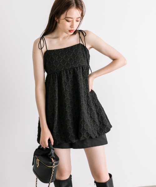 OLIVE des OLIVE（オリーブデオリーブ）の「肩リボンバルーンキャミ　1032040090（チュニック・レディース・アイボリー/ブラック/ピンク・FREE）」の14枚目の写真