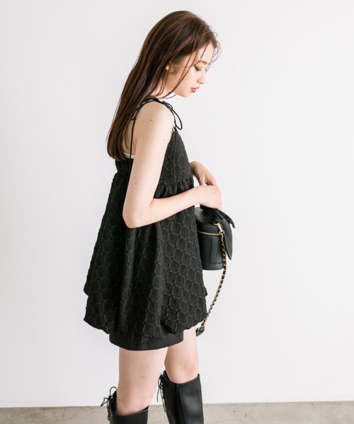 OLIVE des OLIVE（オリーブデオリーブ）の「肩リボンバルーンキャミ　1032040090（チュニック・レディース・アイボリー/ブラック/ピンク・FREE）」の15枚目の写真