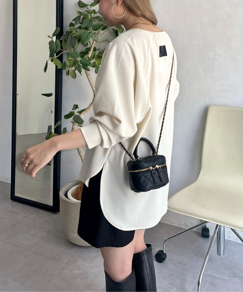 prose verse（プロズヴェール）の「バックタグカットジョーゼットラグランロンT（Tシャツ/カットソー・レディース・カーキ/アイボリー・MEDIUM）」の2枚目の写真