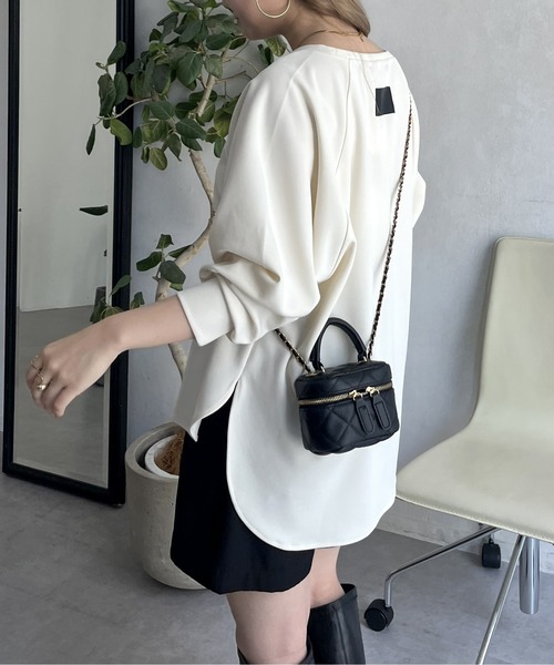 prose verse（プロズヴェール）の「バックタグカットジョーゼットラグランロンT（Tシャツ/カットソー・レディース・カーキ/アイボリー・MEDIUM）」の4枚目の写真