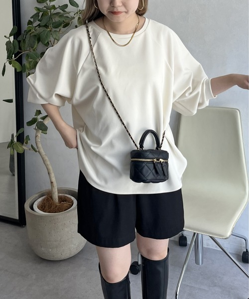 prose verse（プロズヴェール）の「バックタグカットジョーゼットラグランロンT（Tシャツ/カットソー・レディース・カーキ/アイボリー・MEDIUM）」の8枚目の写真