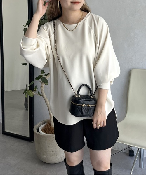 prose verse（プロズヴェール）の「バックタグカットジョーゼットラグランロンT（Tシャツ/カットソー・レディース・カーキ/アイボリー・MEDIUM）」の10枚目の写真