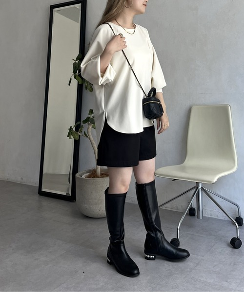 prose verse（プロズヴェール）の「バックタグカットジョーゼットラグランロンT（Tシャツ/カットソー・レディース・カーキ/アイボリー・MEDIUM）」の11枚目の写真