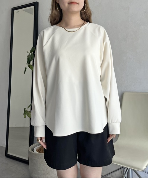 prose verse（プロズヴェール）の「バックタグカットジョーゼットラグランロンT（Tシャツ/カットソー・レディース・カーキ/アイボリー・MEDIUM）」の14枚目の写真