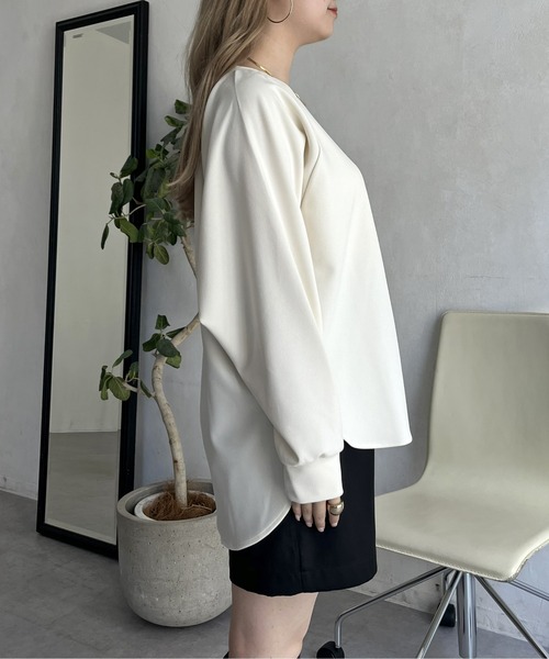 prose verse（プロズヴェール）の「バックタグカットジョーゼットラグランロンT（Tシャツ/カットソー・レディース・カーキ/アイボリー・MEDIUM）」の15枚目の写真