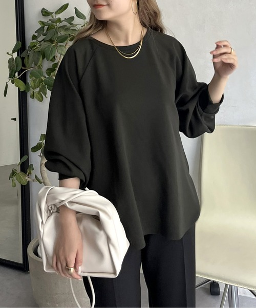 prose verse（プロズヴェール）の「バックタグカットジョーゼットラグランロンT（Tシャツ/カットソー・レディース・カーキ/アイボリー・MEDIUM）」の20枚目の写真