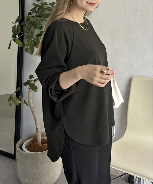 prose verse（プロズヴェール）の「バックタグカットジョーゼットラグランロンT（Tシャツ/カットソー・レディース・カーキ/アイボリー・MEDIUM）」の21枚目の写真