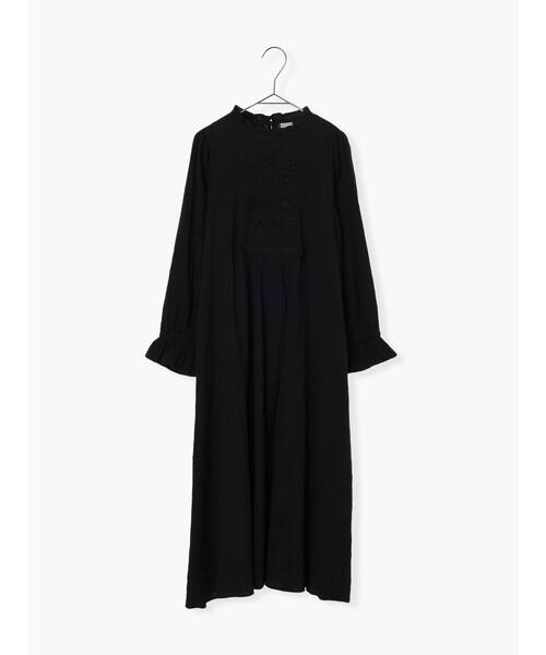 TSUHARU by Samansa Mos2（ツハルバイサマンサモスモス）の「立体ビーズ刺繍ワンピース（ワンピース・レディース・ボルドー/キナリ/ブラック・F）」の2枚目の写真