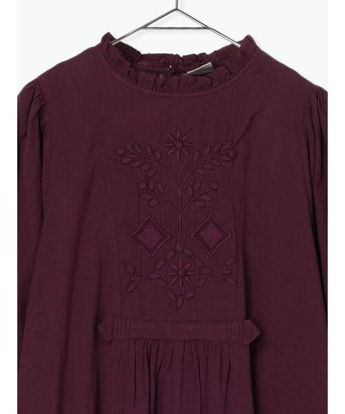 TSUHARU by Samansa Mos2（ツハルバイサマンサモスモス）の「立体ビーズ刺繍ワンピース（ワンピース・レディース・ボルドー/キナリ/ブラック・F）」の10枚目の写真