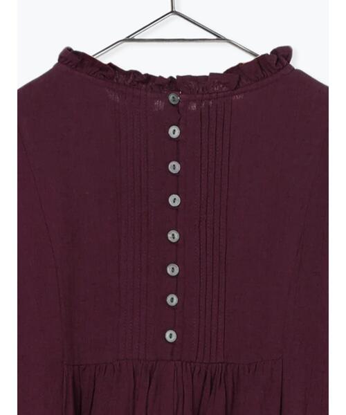 TSUHARU by Samansa Mos2（ツハルバイサマンサモスモス）の「立体ビーズ刺繍ワンピース（ワンピース・レディース・ボルドー/キナリ/ブラック・F）」の4枚目の写真