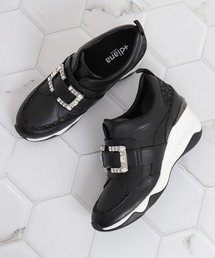 +diana | 【6cm】クリスタルバックルヒールアップスニーカー(スリッポン)