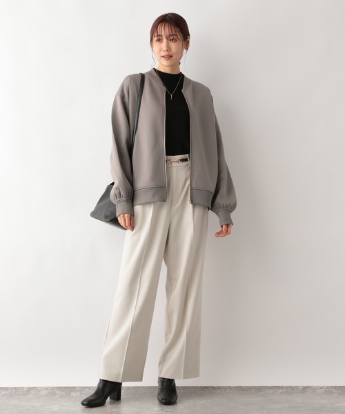 GLOBAL WORK(グローバルワーク)の「ライトクッションZIPブルゾン/976893(Tシャツ/カットソー・レディース・グレイッシュベージュ/ブラウン系その他6/ブラック・LARGE/MEDIUM)」の9枚目の写真