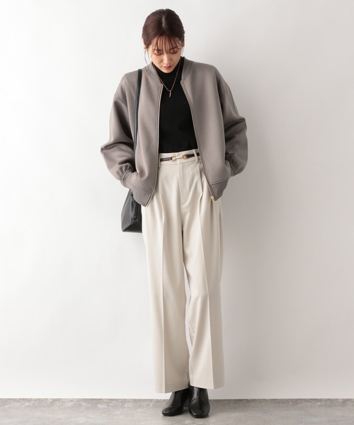 GLOBAL WORK(グローバルワーク)の「ライトクッションZIPブルゾン/976893(Tシャツ/カットソー・レディース・グレイッシュベージュ/ブラウン系その他6/ブラック・LARGE/MEDIUM)」の10枚目の写真