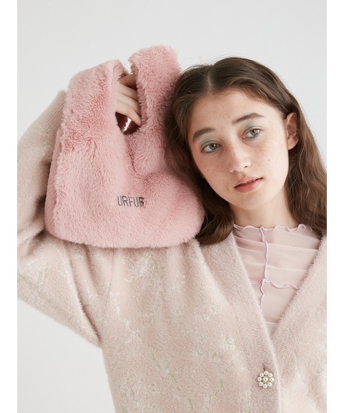 FURFUR(ファーファー)の「エコファーマーケットバッグ(ハンドバッグ・レディース・ピンク/オレンジ/チャコールグレー/ライトグレー/ブルー・FREE)」の18枚目の写真