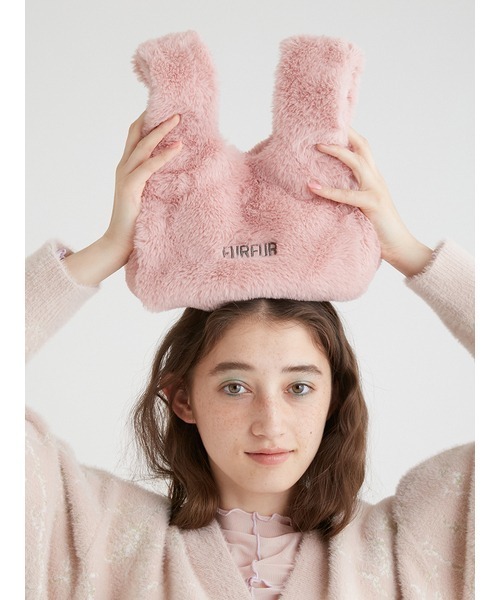 FURFUR(ファーファー)の「エコファーマーケットバッグ(ハンドバッグ・レディース・ピンク/オレンジ/チャコールグレー/ライトグレー/ブルー・FREE)」の21枚目の写真