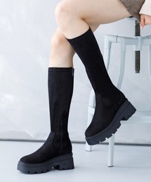 厚底タンクソールロングブーツ