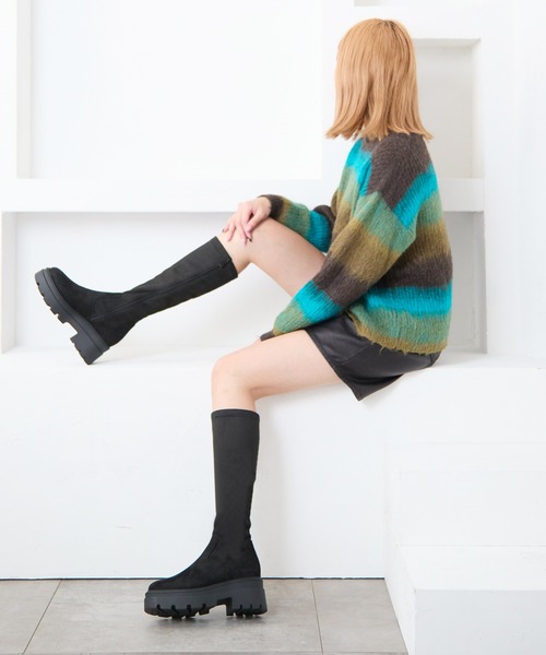 【セール】厚底タンクソールロングブーツ（ブーツ）｜attagirl（アタガール） pattayablatt.com