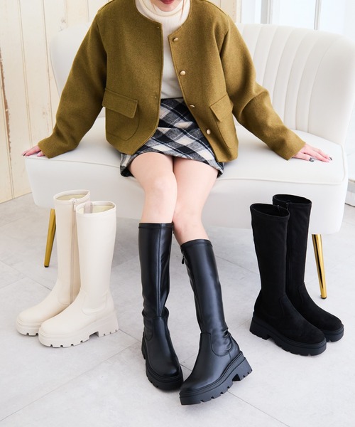 【セール】厚底タンクソールロングブーツ（ブーツ）｜attagirl（アタガール） pattayablatt.com