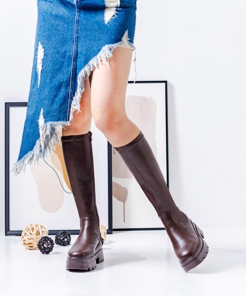 【セール】厚底タンクソールロングブーツ（ブーツ）｜attagirl（アタガール） pattayablatt.com