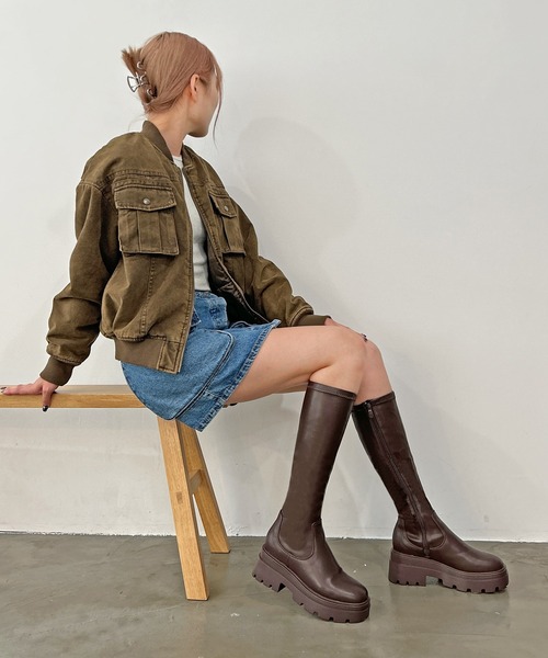 【セール】厚底タンクソールロングブーツ（ブーツ）｜attagirl（アタガール） pattayablatt.com