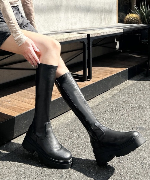 【セール】厚底タンクソールロングブーツ（ブーツ）｜attagirl（アタガール） pattayablatt.com