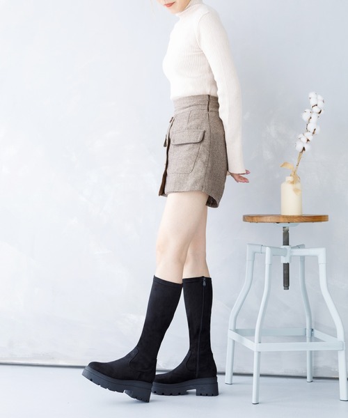 【セール】厚底タンクソールロングブーツ（ブーツ）｜attagirl（アタガール） pattayablatt.com