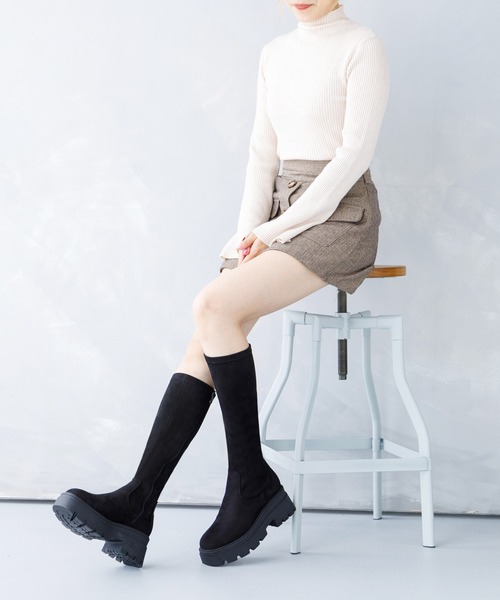 【セール】厚底タンクソールロングブーツ（ブーツ）｜attagirl（アタガール） pattayablatt.com
