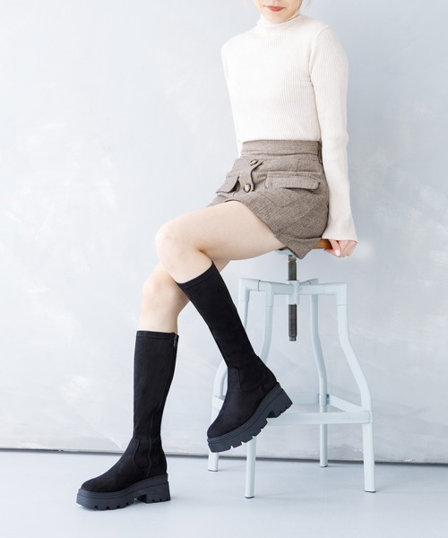 【セール】厚底タンクソールロングブーツ（ブーツ）｜attagirl（アタガール） pattayablatt.com