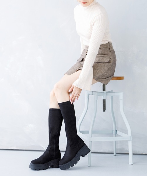 【セール】厚底タンクソールロングブーツ（ブーツ）｜attagirl（アタガール） pattayablatt.com