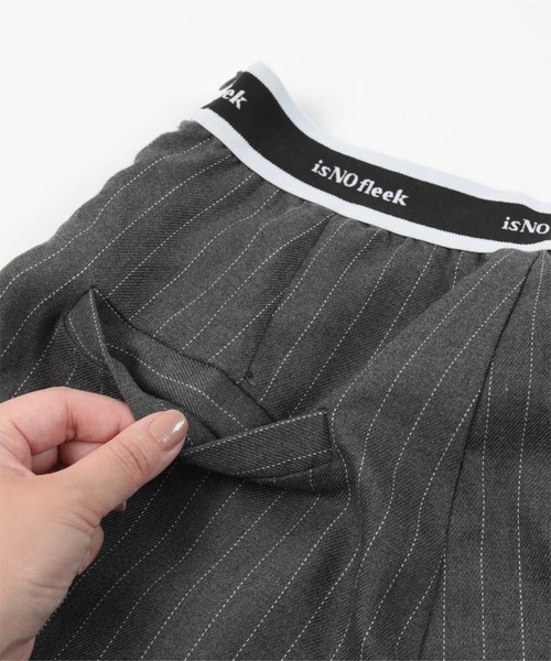 miette(ミエット)の「ピンストライプウエストロゴゴムタックパンツ(その他パンツ・レディース・ブラック/グレー・FREE)」の6枚目の写真