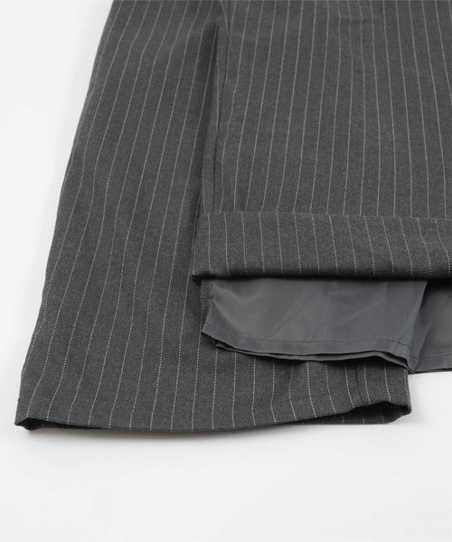 miette(ミエット)の「ピンストライプウエストロゴゴムタックパンツ(その他パンツ・レディース・ブラック/グレー・FREE)」の7枚目の写真