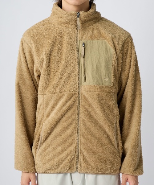 Ocean Pacific（オーシャンパシフィック）の「【OP:オーピー】ボアフリースジップジャケット　ユニセックス　ネックスタンド　ブルゾン　保温（ブルゾン・メンズ・カーキ/ブラック/ベージュ・MEDIUM/X-LARGE/LARGE）」の22枚目の写真