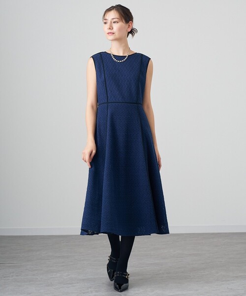 089】アナイジオメ起毛レースフレア ワンピースA