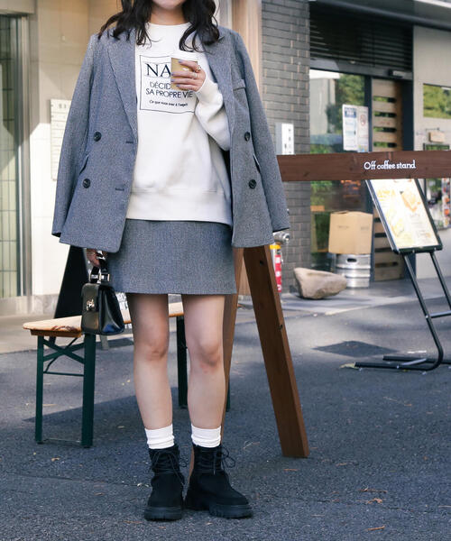 FREE'S MART（フリーズマート）の「◇＜セットアップ対応＞起毛チェックミニスカート（スカート・レディース・ブラック系その他/ベージュ系その他/ブラウン系その他・SMALL/MEDIUM）」の5枚目の写真