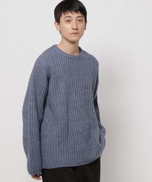 niko and...(ニコアンド)の「アゼワイドニットプルオーバー(ニット/セーター・メンズ・ブラウン/キャメル/チャコール/ブルー・MEDIUM/LARGE)」の20枚目の写真