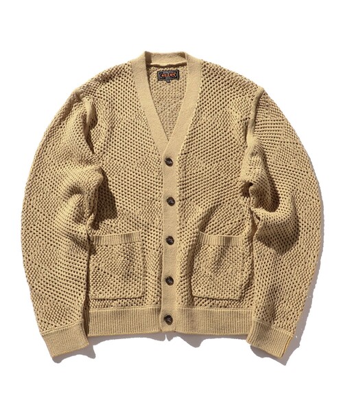 BEAMS PLUS（ビームスプラス）の「BEAMS PLUS / メッシュ アーガイル カーディガン（カーディガン/ボレロ・メンズ・ベージュ/オリーブ/カーキ・L/M/XL/S）」の3枚目の写真