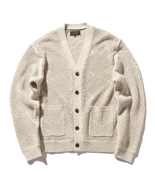 BEAMS PLUS（ビームスプラス）の「BEAMS PLUS / メッシュ アーガイル カーディガン（カーディガン/ボレロ・メンズ・ベージュ/オリーブ/カーキ・L/M/XL/S）」の19枚目の写真