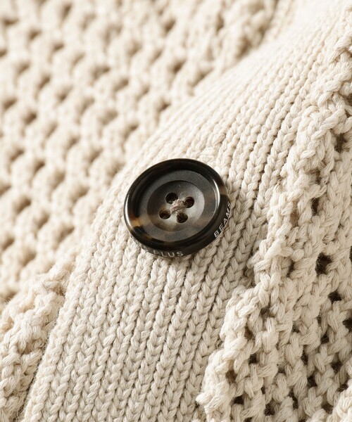 BEAMS PLUS（ビームスプラス）の「BEAMS PLUS / メッシュ アーガイル カーディガン（カーディガン/ボレロ・メンズ・ベージュ/オリーブ/カーキ・L/M/XL/S）」の22枚目の写真