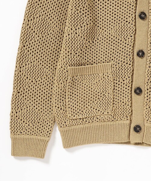 BEAMS PLUS（ビームスプラス）の「BEAMS PLUS / メッシュ アーガイル カーディガン（カーディガン/ボレロ・メンズ・ベージュ/オリーブ/カーキ・L/M/XL/S）」の21枚目の写真