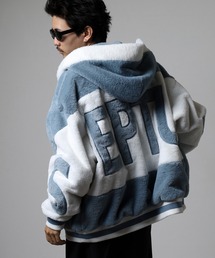 Eco fur big logo hood blouson / エコファー ビッグロゴ フードブルゾン unisex