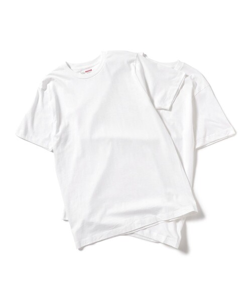 BEAMS PLUS(ビームスプラス)の「Healthknit / USA 2Pack Crew Neck T-shirt(Tシャツ/カットソー・メンズ・オフホワイト・L/M/S)」の1枚目の写真