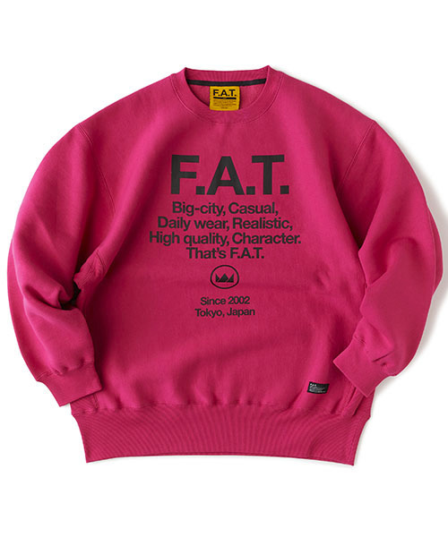 FAT(エフエイティー)の「CORE(スウェット・メンズ・イエロー/ライトグレー/ピンク/ブラック/ターコイズブルー・FAT(XL)/SKINNY(L)/JUMBO(XXL)/TITCH(M))」の5枚目の写真