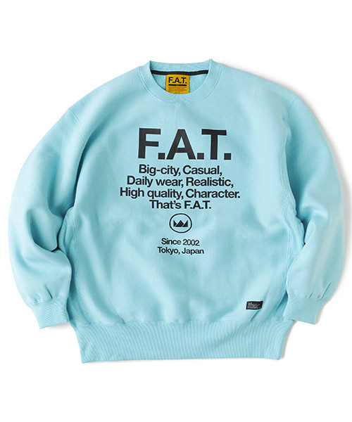 FAT(エフエイティー)の「CORE(スウェット・メンズ・イエロー/ライトグレー/ピンク/ブラック/ターコイズブルー・FAT(XL)/SKINNY(L)/JUMBO(XXL)/TITCH(M))」の3枚目の写真