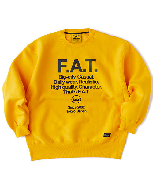 FAT(エフエイティー)の「CORE(スウェット・メンズ・イエロー/ライトグレー/ピンク/ブラック/ターコイズブルー・FAT(XL)/SKINNY(L)/JUMBO(XXL)/TITCH(M))」の4枚目の写真