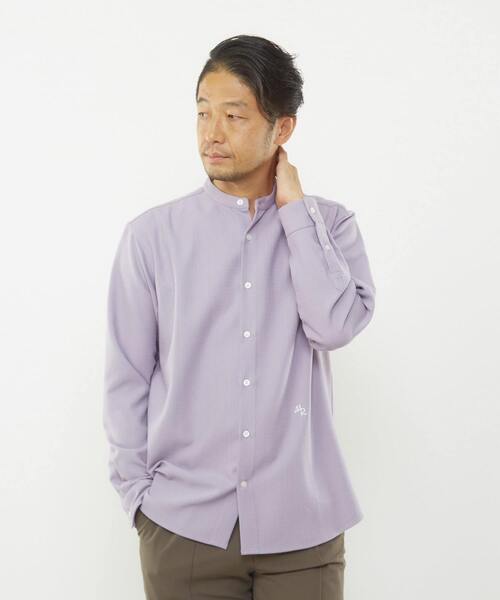 【セール】ウーリーバンドカラーシャツ（シャツ/ブラウス）｜MEN'S MELROSE（メンズメルローズ）