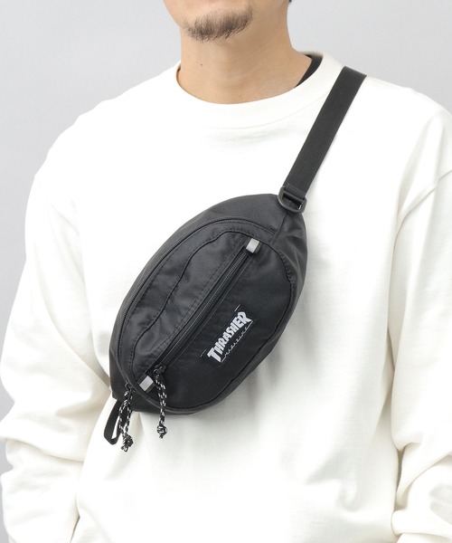 THRASHER(スラッシャー)の「撥水加工 ミニウエストポーチ BENCHMARKシリーズ(ボディバッグ/ウエストポーチ・メンズ・ブラック・FREE)」の6枚目の写真