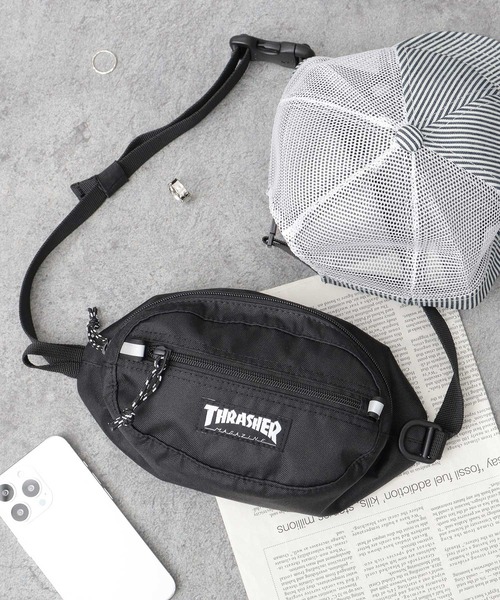 THRASHER(スラッシャー)の「撥水加工 ミニウエストポーチ BENCHMARKシリーズ(ボディバッグ/ウエストポーチ・メンズ・ブラック・FREE)」の8枚目の写真