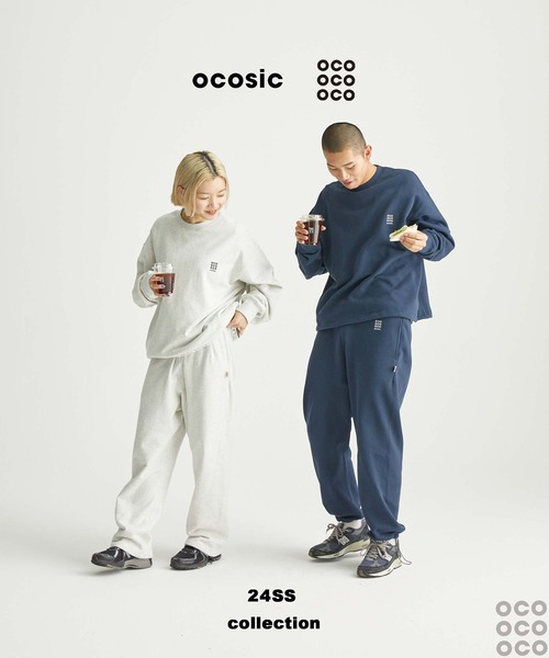 ocosic（オコジック）の「【ocosic】ドローコードストレートロゴスウェットパンツ（セットアップ対応）（スウェットパンツ・メンズ・グリーン/グレー/ネイビー・M/L）」の16枚目の写真